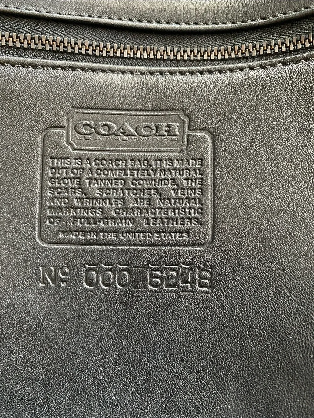 Coach Branson Black Leather Messenger Tote with Brass Hardware